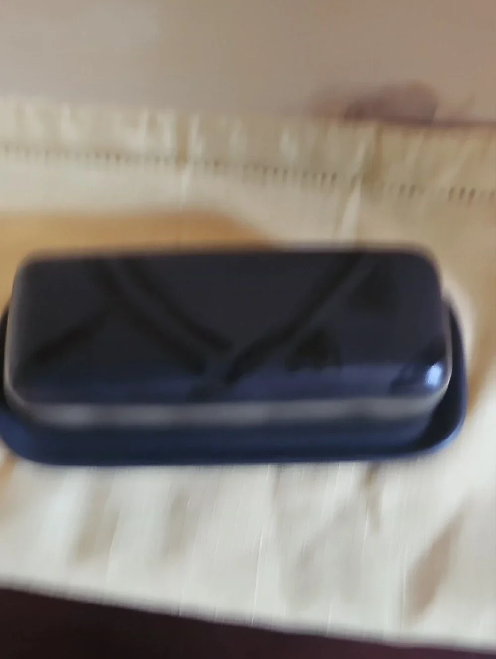 Pfaltzgraff Black Ceramic Butter Dish